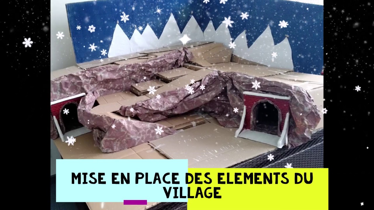 Notre village de Noël 2019 fait main (partie 3bis). Handmade Christmas village.