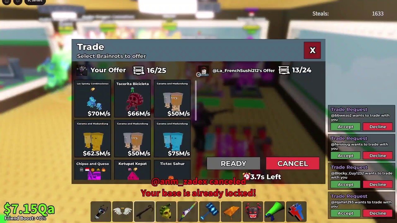 Live trade steal a brainrot   { giveway } je cherche OG