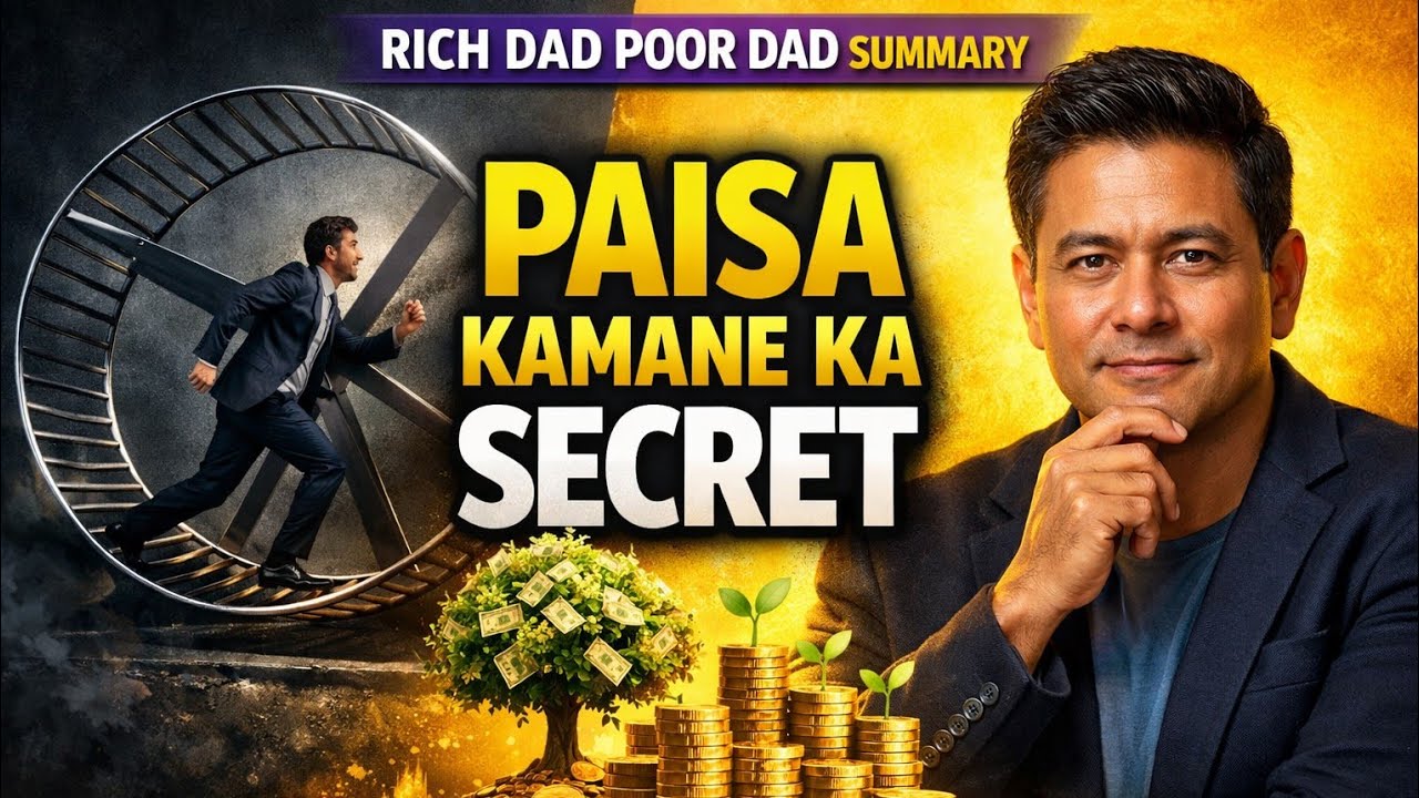 Rich Dad Poor Dad Summary in Hindi | Paisa Kamane Ka Sabse Bada Secret! 💸