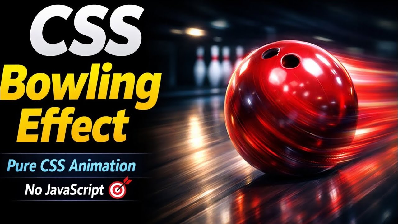 🎳 Pure CSS Bowling Ball Animation | No JavaScript | Smooth UI Effect #CSS #HTML #SubhojeetCoding