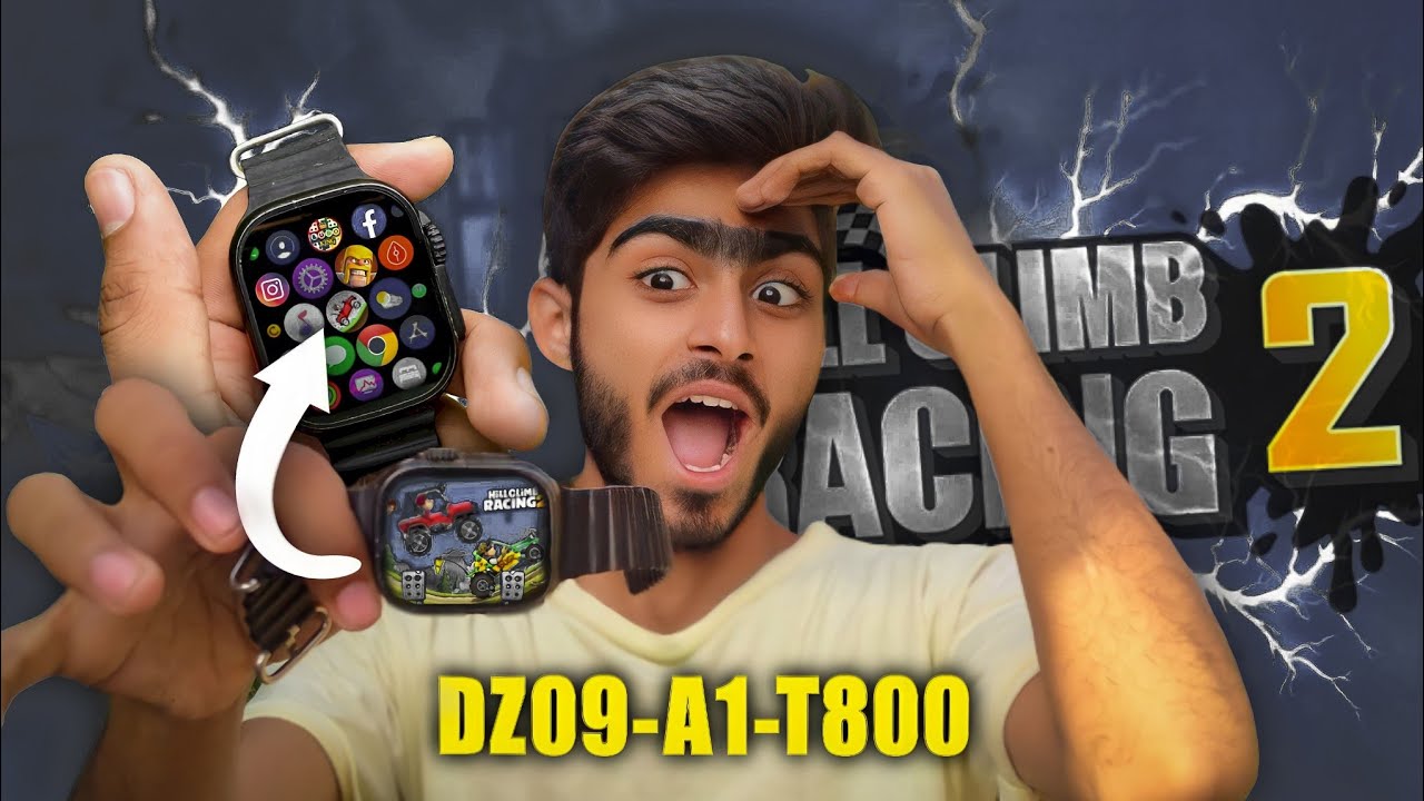 How To Download Hill Climb Racing On DZ09-A1-T800 Ultra SmartWatch 💯🔥 | Game Kaise Install Kare | YL