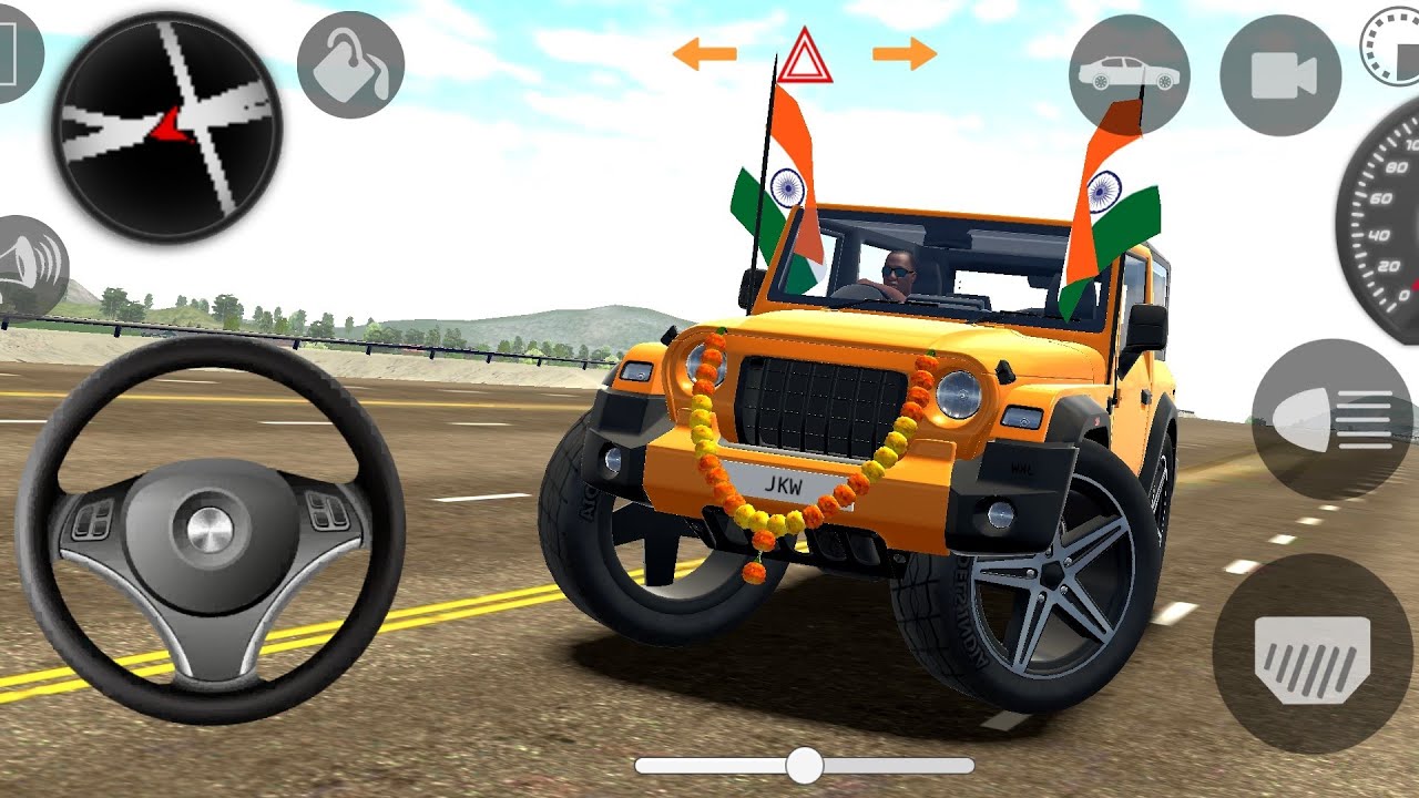 🔥Modified Mahindra Thar 🚙(Dollar Song )🇮🇳 Games: Indian cars simulator 3D