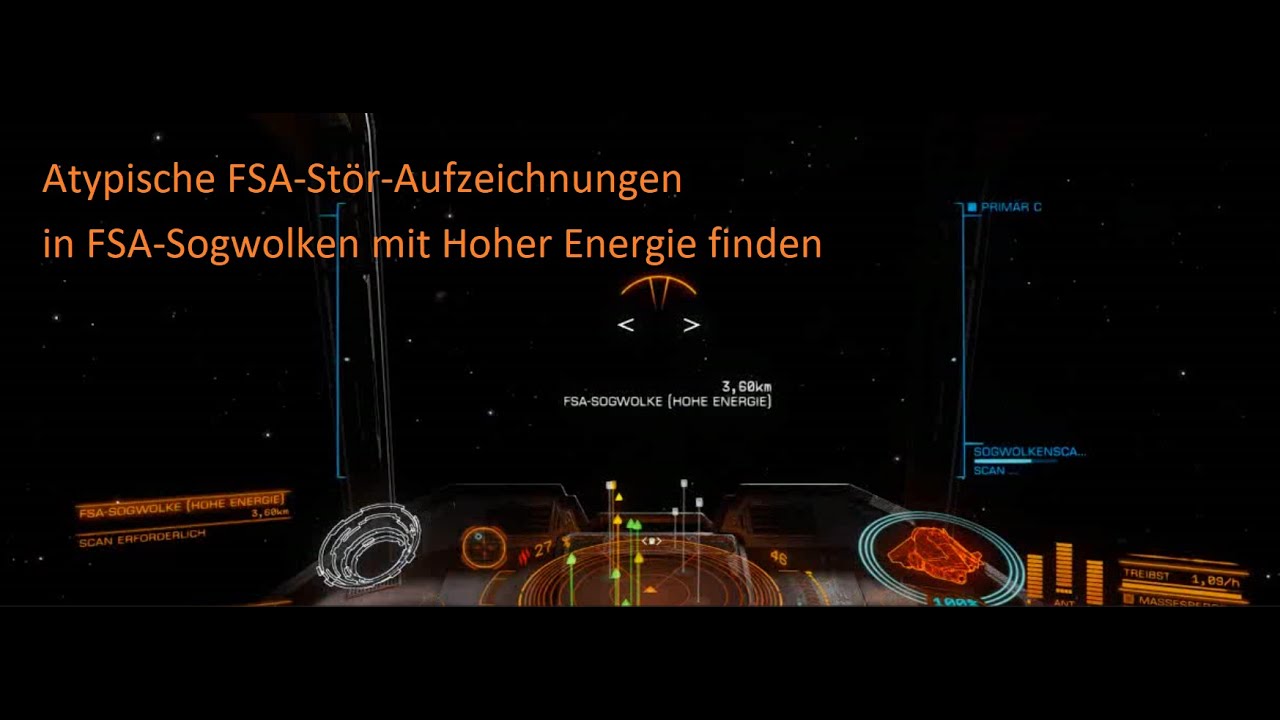 Elite Dangerous Atypische FSA Stör Aufzeichnungen, Sog Wolken Scan in nähe der Stationen