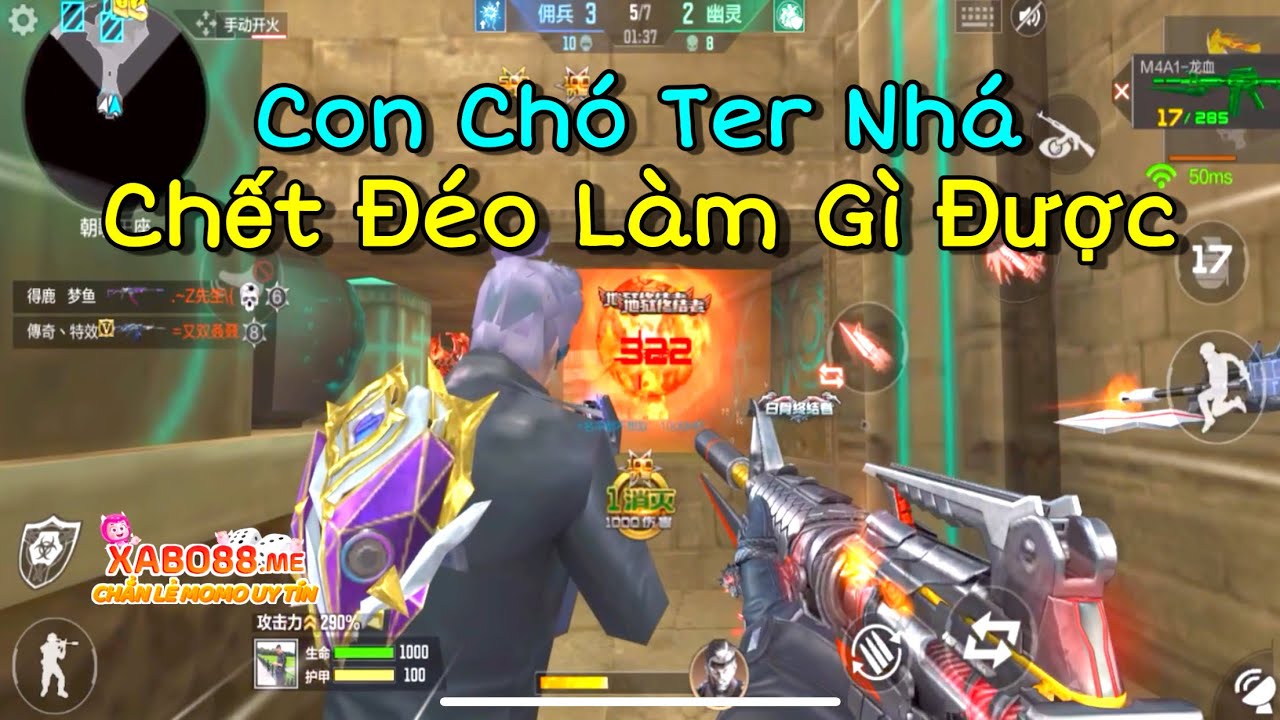 CF Mobile | M4A1-Red Knife Beast Con Chó Ter Mất Dạy Biết Là Chết Mà Đéo Làm Gì Được Cay | Tường CT