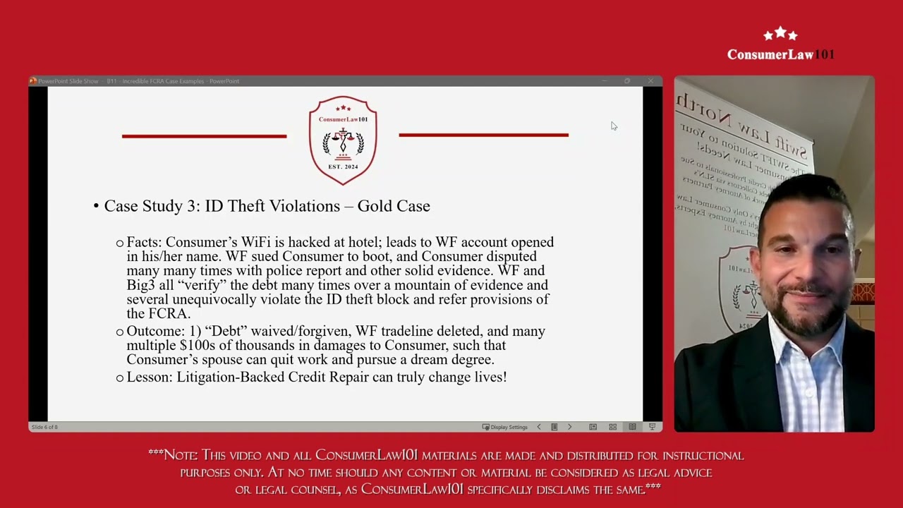 ID Theft and Errors on Credit Reports Lawsuits (FCRA): Examples and Outcomes by Attorney Aaron Swift