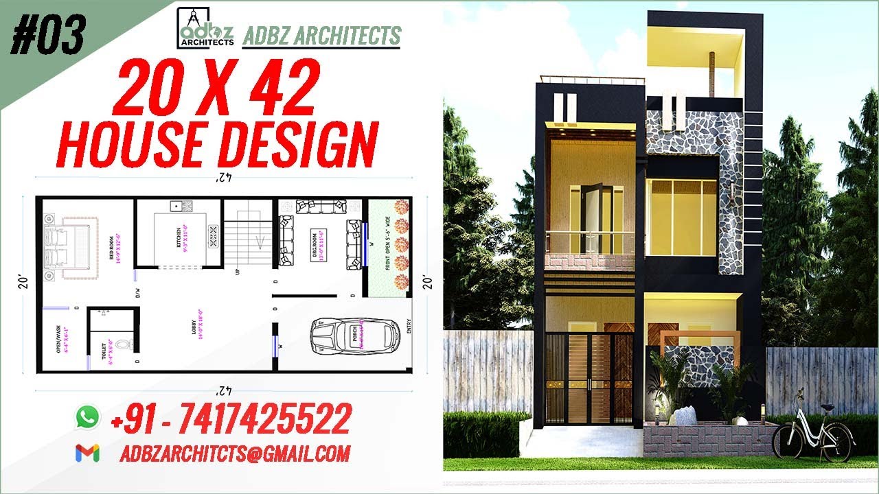 20 X 42 House Plan | ADBZ Architects