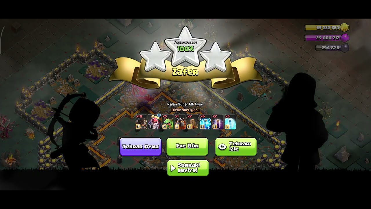 Clash of Clans Ejderhanın Kaçışı Mücadelesi (1-4 Bölüm 3 Yıldız Alma Tekniği)