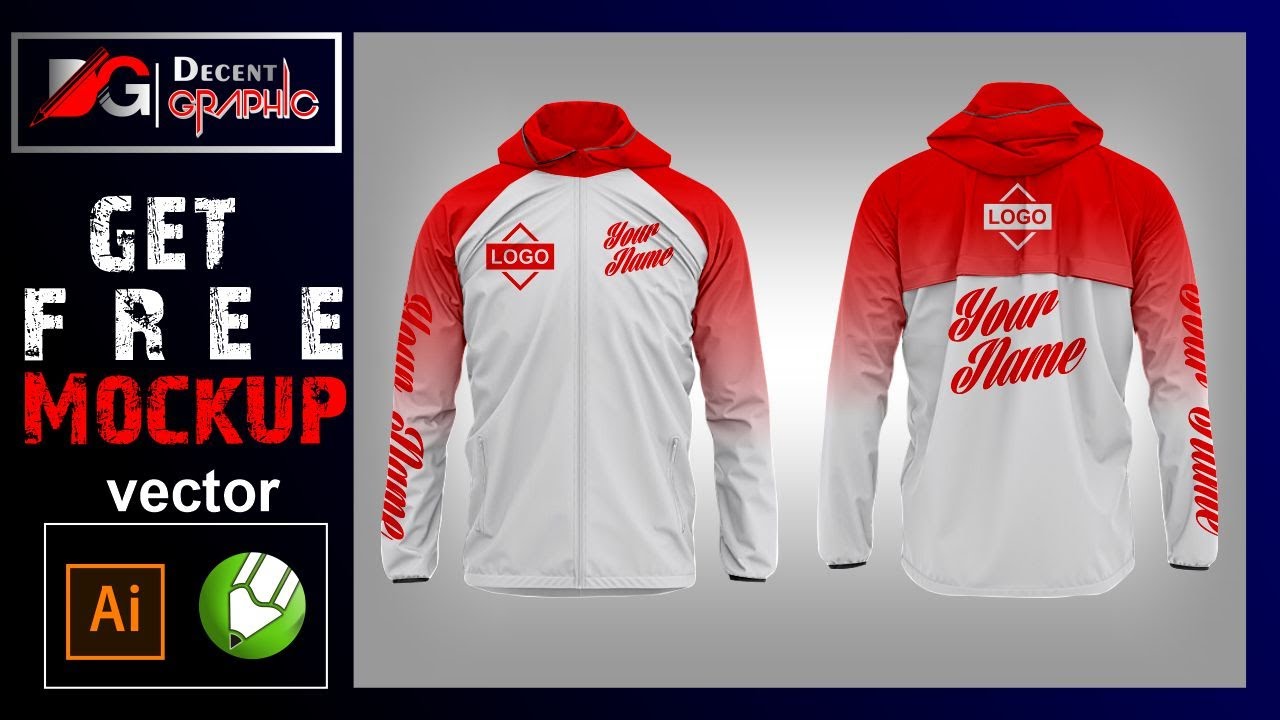 Free Lightweight Jacket Editable Mockup Design in Coreldraw and Adobe Illustrator (Get Free Vector)