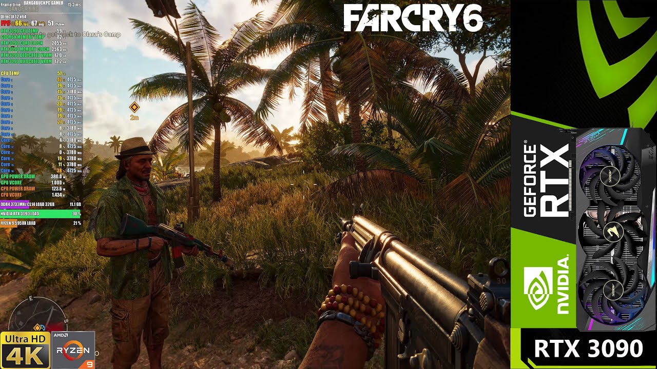 Far Cry 6 Ultra Settings, Ray Tracing 4K | RTX 3090 | Ryzen 9 5950X