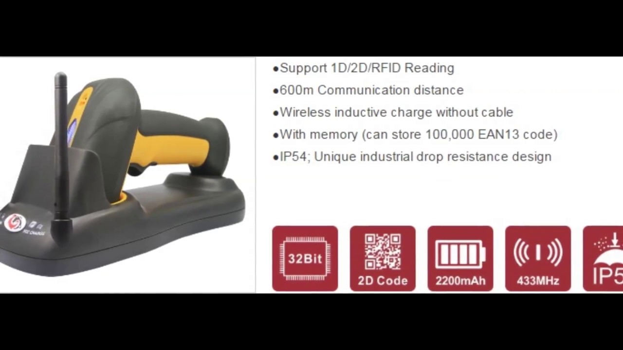 Sunlux barcode scanner Handheld Handfree Wireless Omnidirectional Module 2D Data Collector