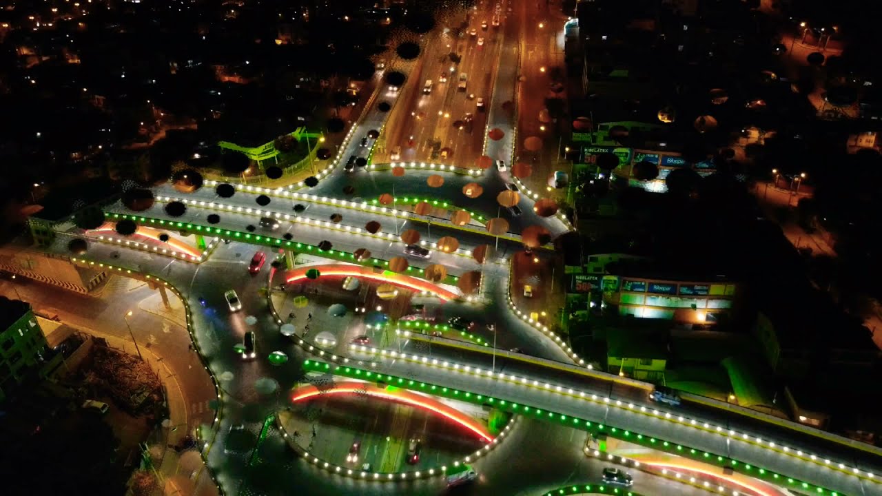 Distribuidor Beigin de noche - Cochabamba-Bolivia [4K]