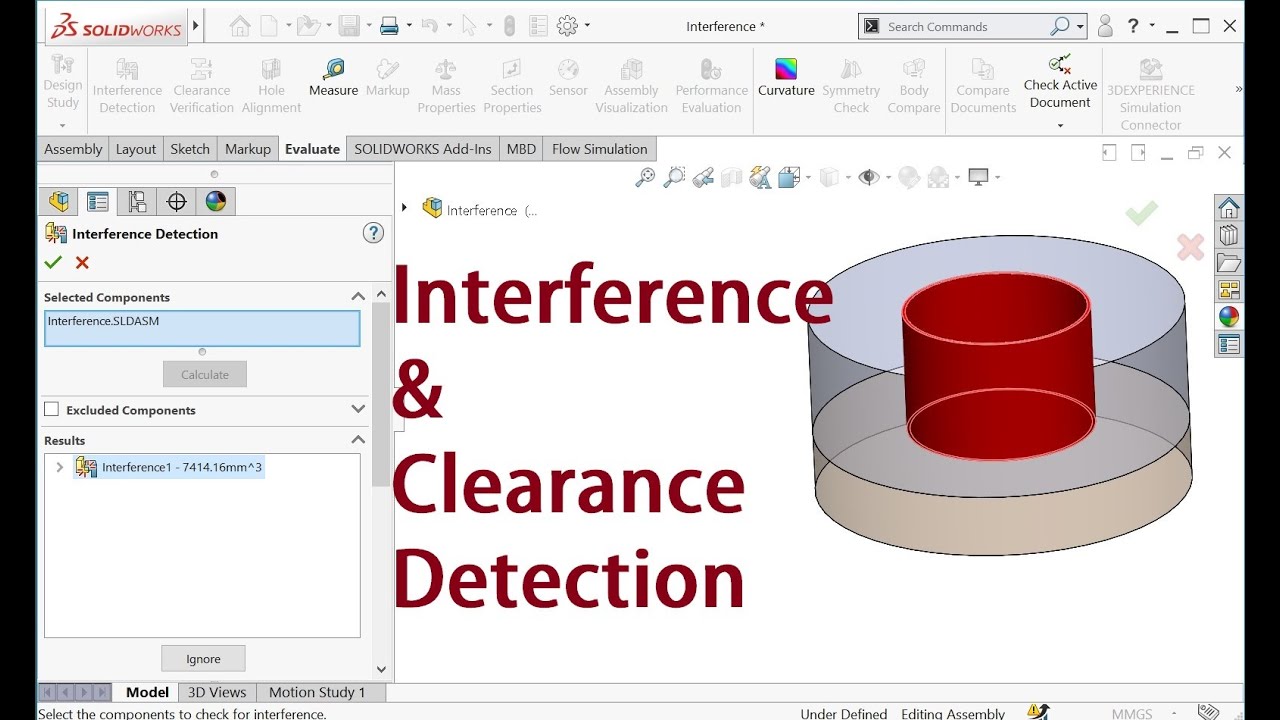 Solidworks interference & clearance detection