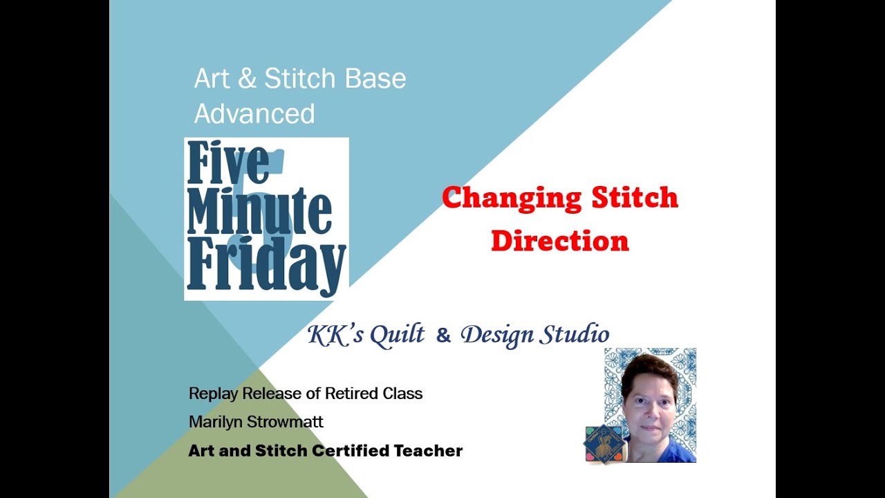Art and Stitch Five Minute Friday - Changing Stitch Direction