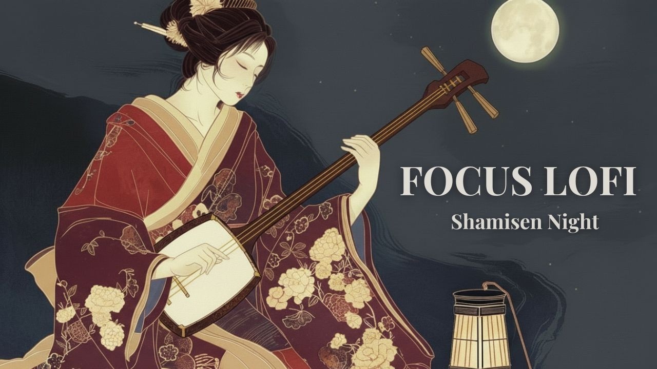 Shamisen Lofi for Deep Focus 🌙 Japanese Night Study Music (3 Hours)