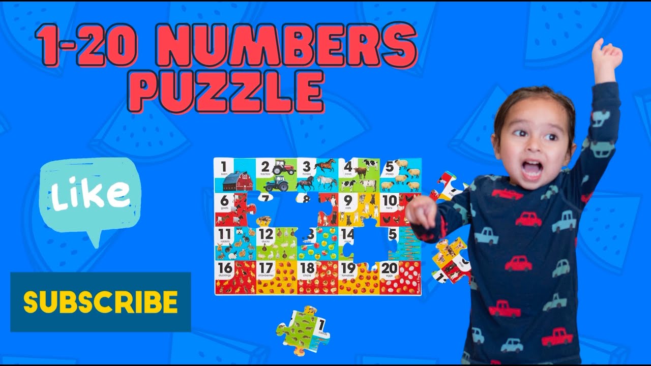 Puzzle 1 to 20 + Numbers with Amitoj + Jigsaw Puzzle