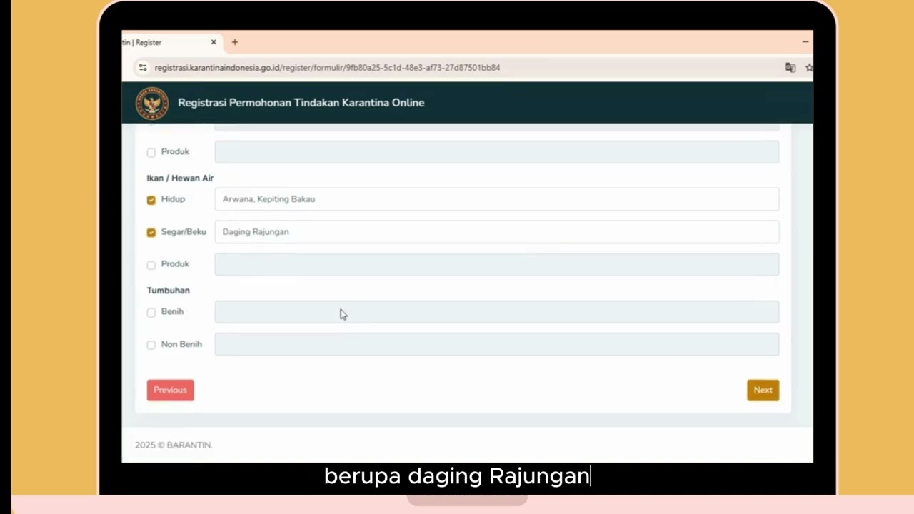 Video Tutorial Registrasi Akun Permohonan Tindakan Karantina  (PTK) Online