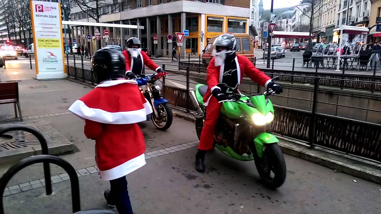 motos pere noel au Mans