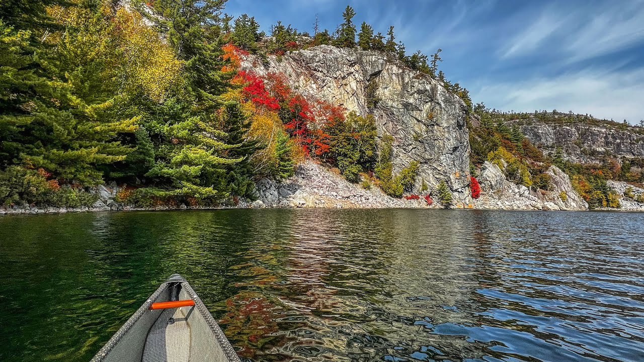 Solo Canoe Trip on George Lake, Killarney (Northern Lights Edition)