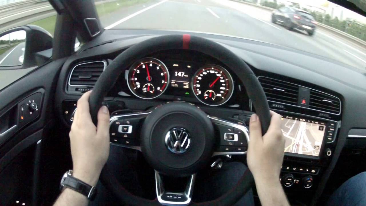 VW Golf 7 | GTI Clubsport | Fast Driving & Topspeed on German Autobahn | POV GoPro