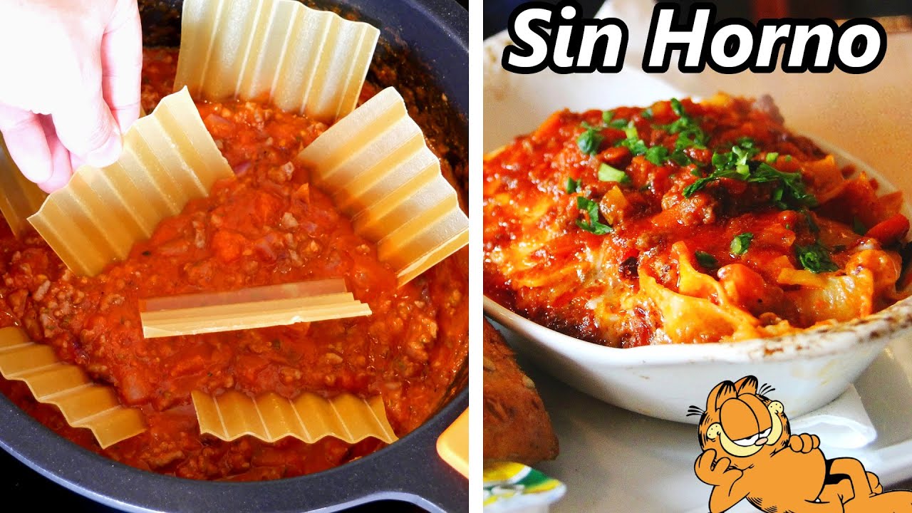 LASAÑA SIN HORNO (En OLLA CAZUELA o SARTÉN)😍🍝😋 | TODO ADENTRO y LISTO | LASANGA FÁCIL