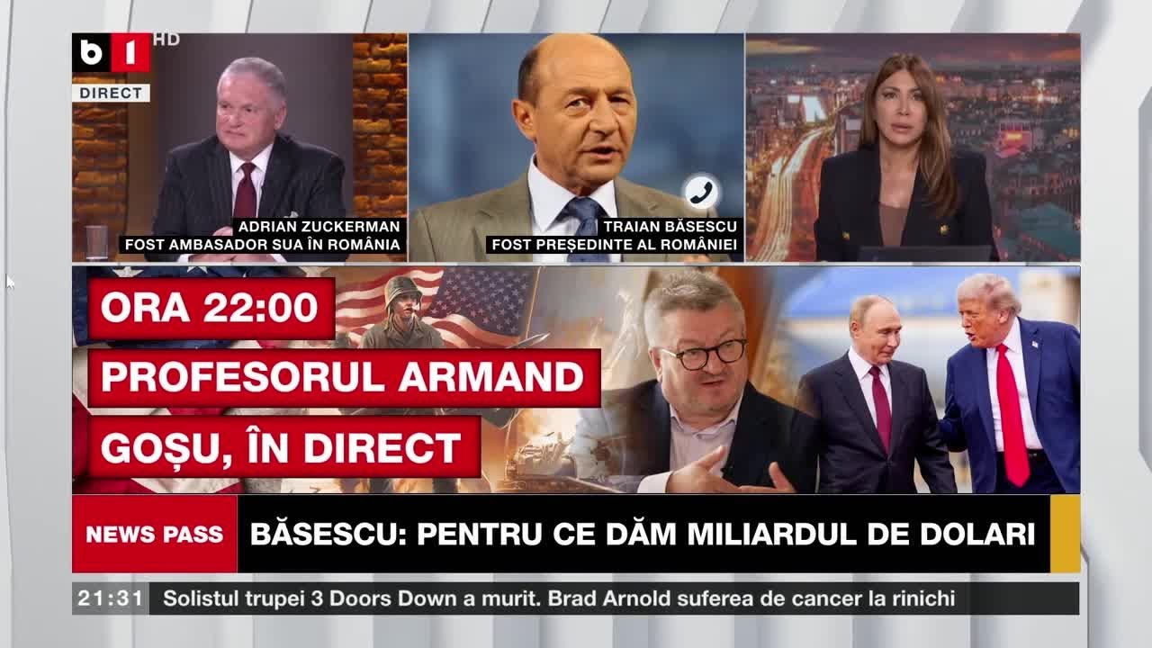 Băsescu, despre Consiliul de Pace al lui Trump și atitudinea lui N.Dan: N.DAN FACE CE TREBUIE”_B1TV_