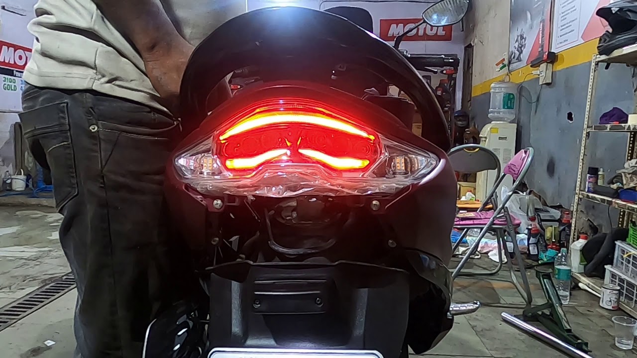 LED Indicator And Hazard Flasher Installed On Burgman