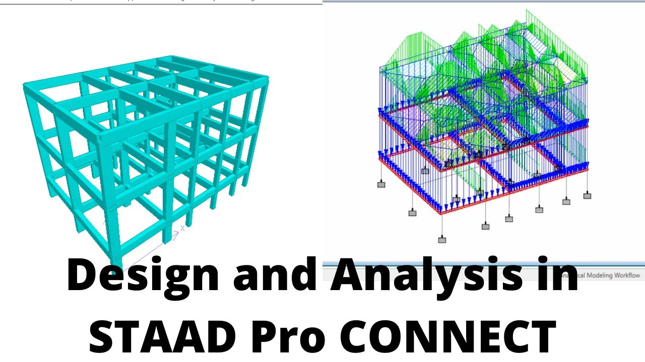 Проектирование и анализ железобетонных зданий || Бетонные конструкции || STAAD Pro CONNECT - Часть 1