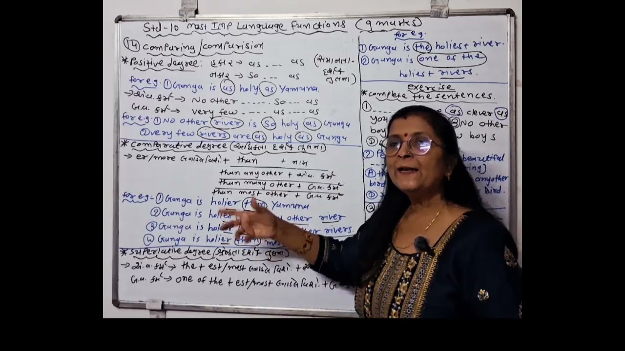 STD-10 LECT-1 [PART- 3] LANGUAGE FUNCTIONS (Comparing) ENGLISH GRAMMAR SERIES BY CHANDRIKA PATEL 