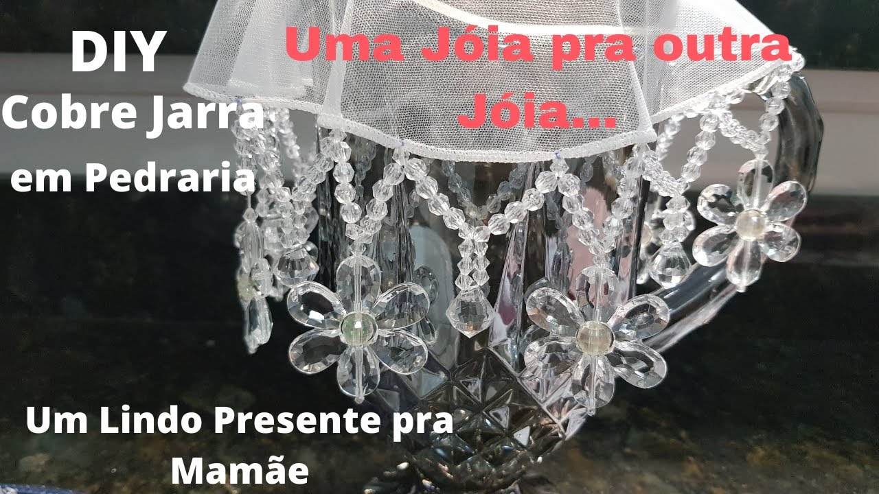 Faça você Mesmo um Lindo Cobre Jarras em Pedraria/PRESENTE LINDO E BARATO para o DIA DAS MÃES