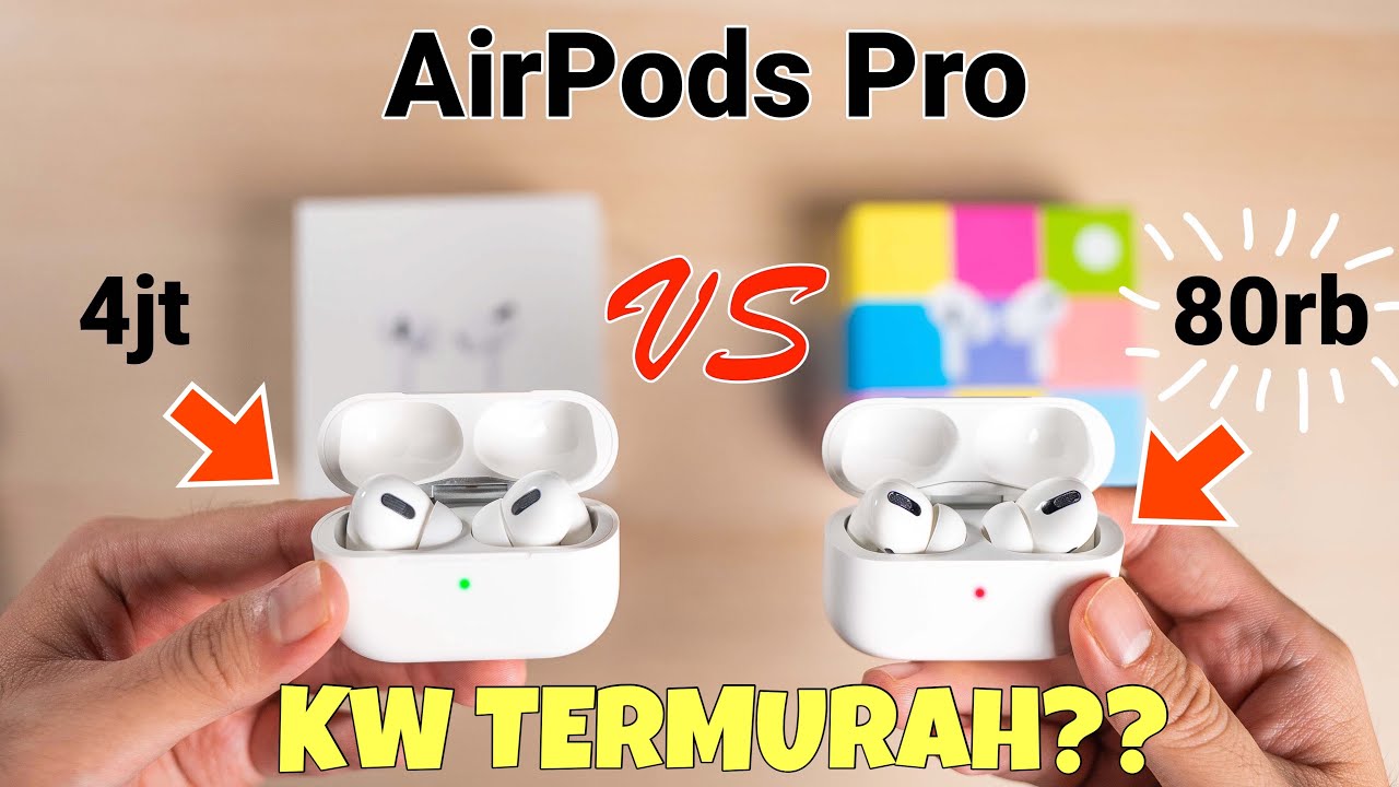 MENGGIURKAN!! 80ribu vs 4juta Airpods Pro