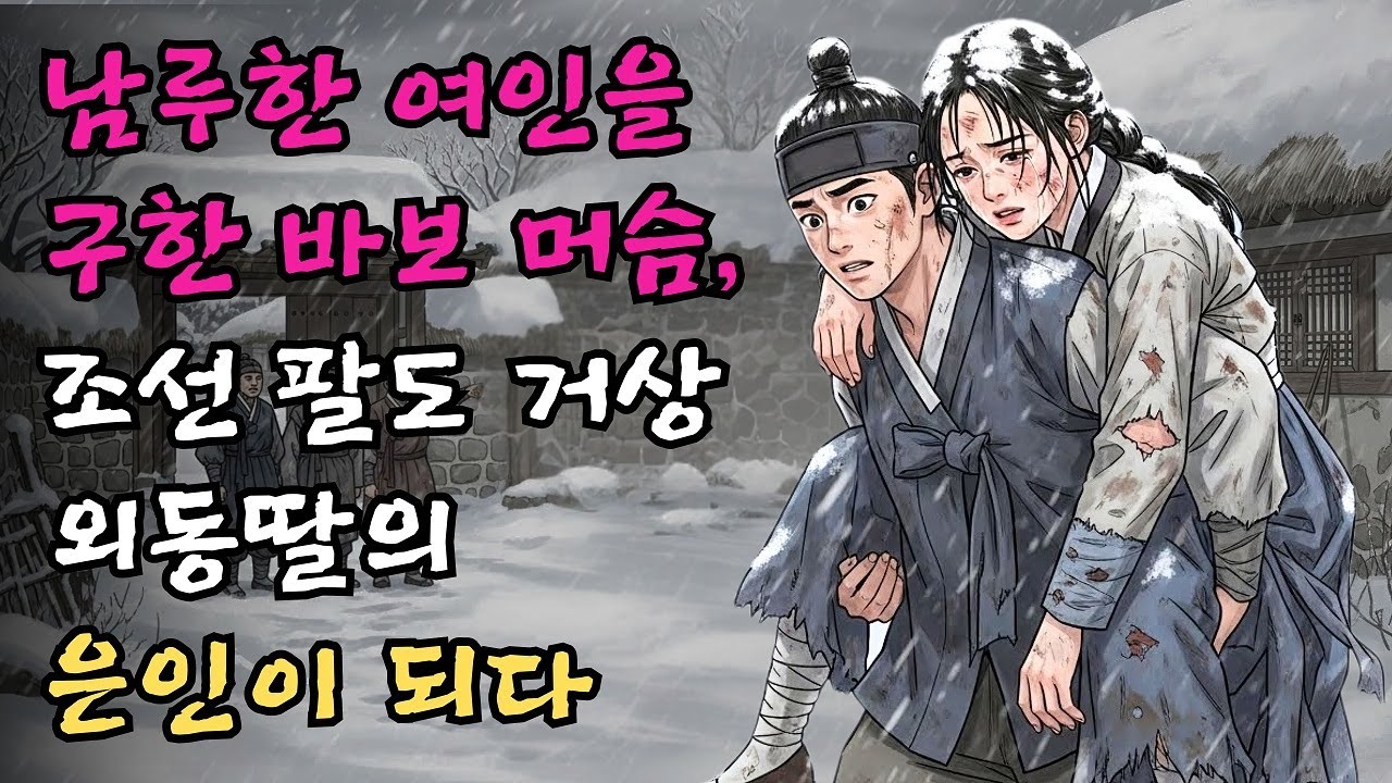 행색이 남루한 여인이 쓰러져 있길래 업어다 치료해 준 바보 머슴이 알고보니 조선 팔도 거상의 외동딸을 구한 것이라 돈방석에 앉게 된 대박 실화 #야담 #민담 #전설 #설화
