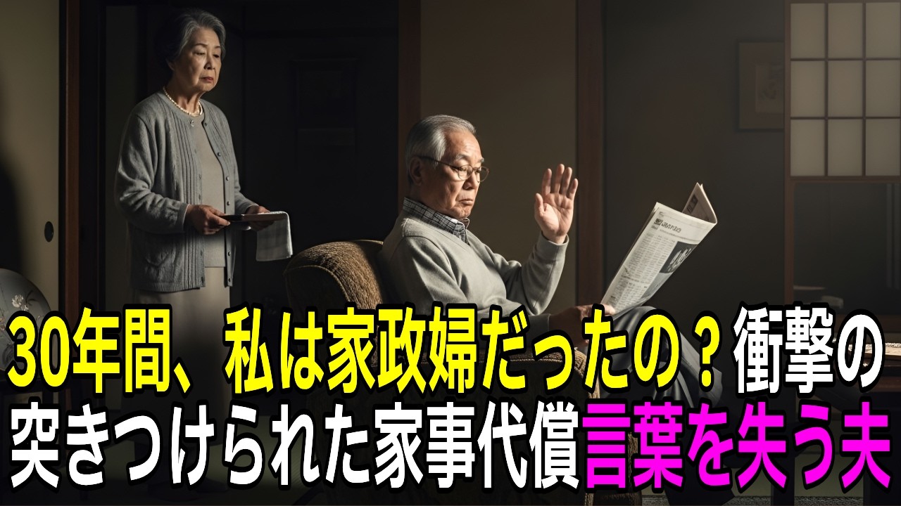 70歳の妻を家政婦扱いしたエリート夫、30年間の家事代償を突きつけられ絶句した衝撃の末路【感動する話】【朗読】