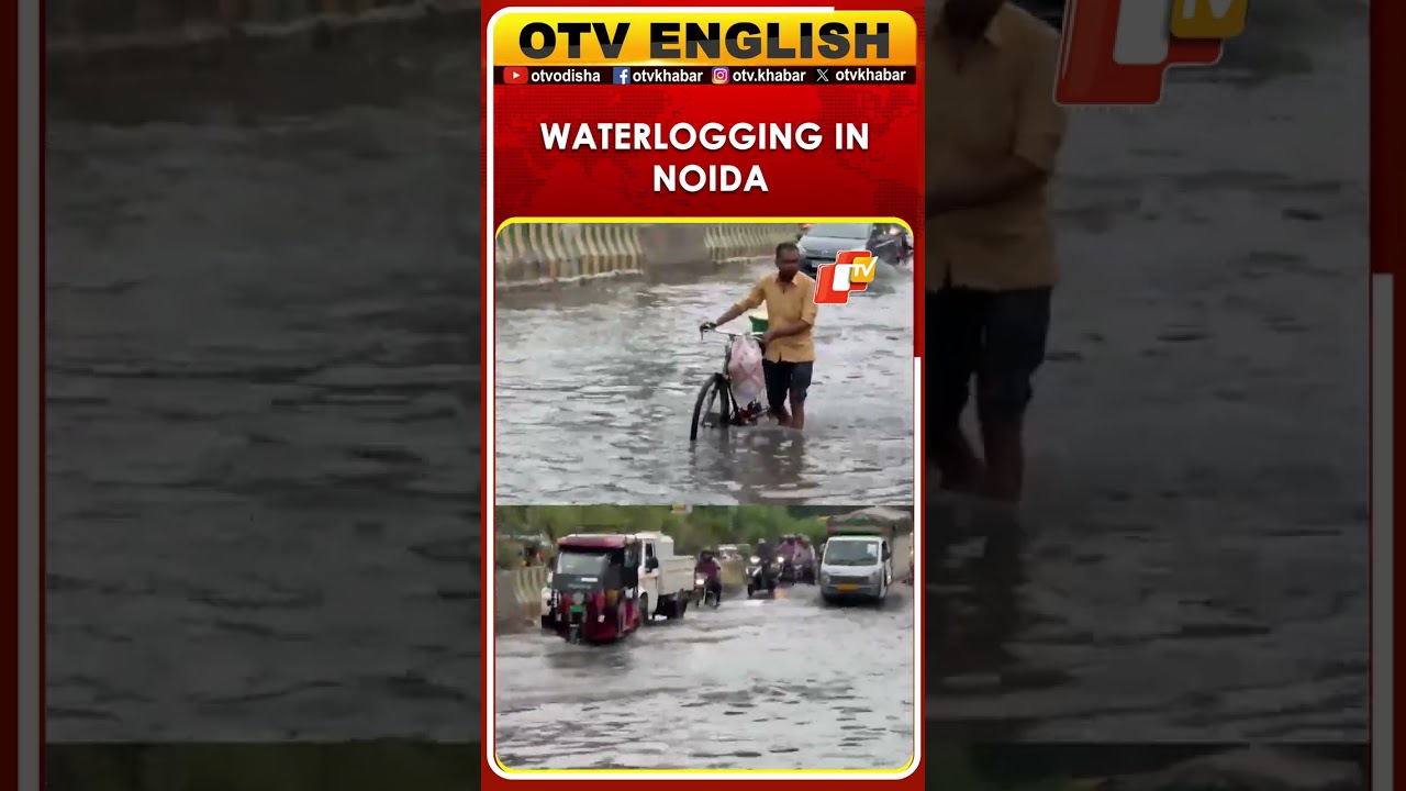 Heavy Rainfall Causes Waterlogging In Noida Sector 62 Labour Chowk