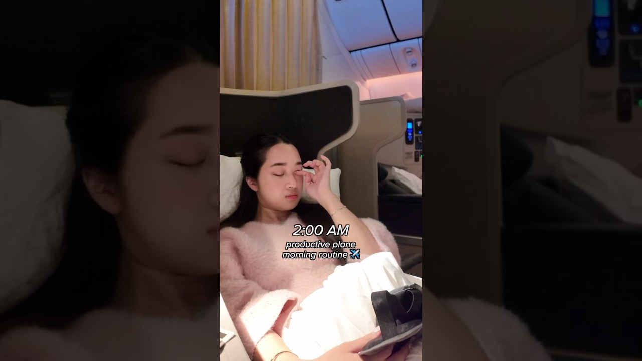 2AM plane morning routine ✈️ 