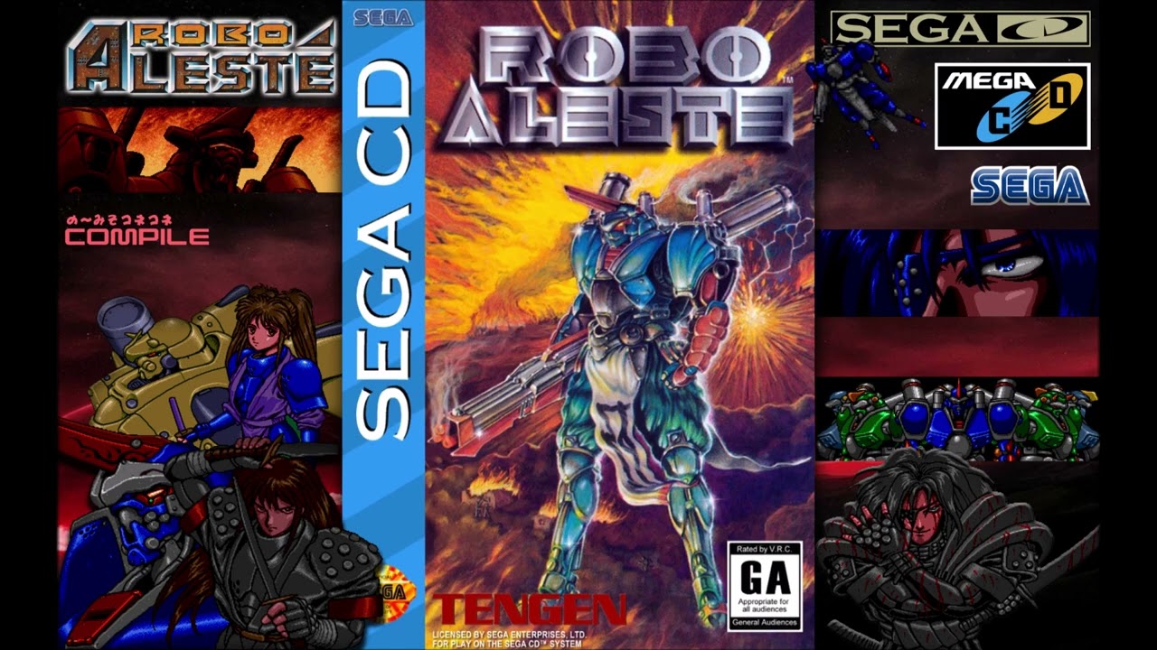 Robo Aleste -01- Title Theme, Stages 1 & 10 (SEGA CD)💿- OST