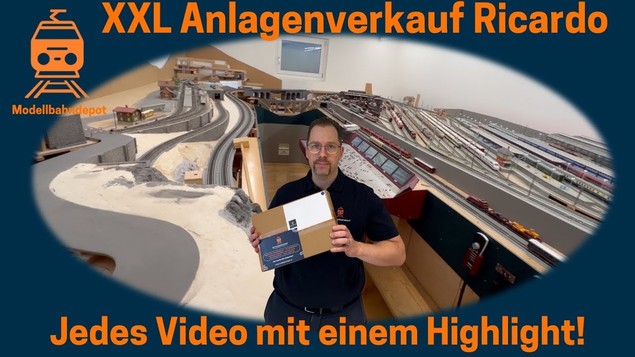 Ricardo Verkauf Video: Anlagenplatte G&uuml;terbahnhof M&auml;rklin K-Gleis L&auml;nge 383 / 55 cm