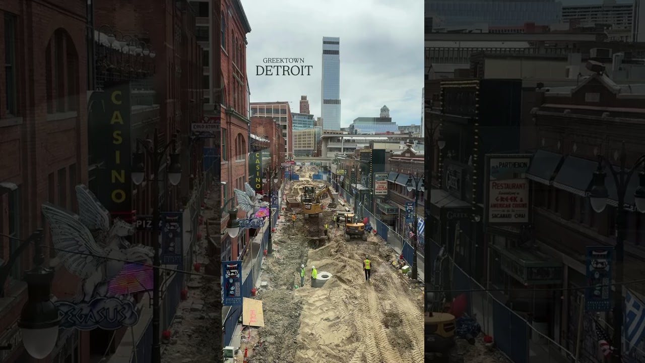 Greektown in Detroit is under construction #trending #watch #foryou #viralvideo #Detroit #4you