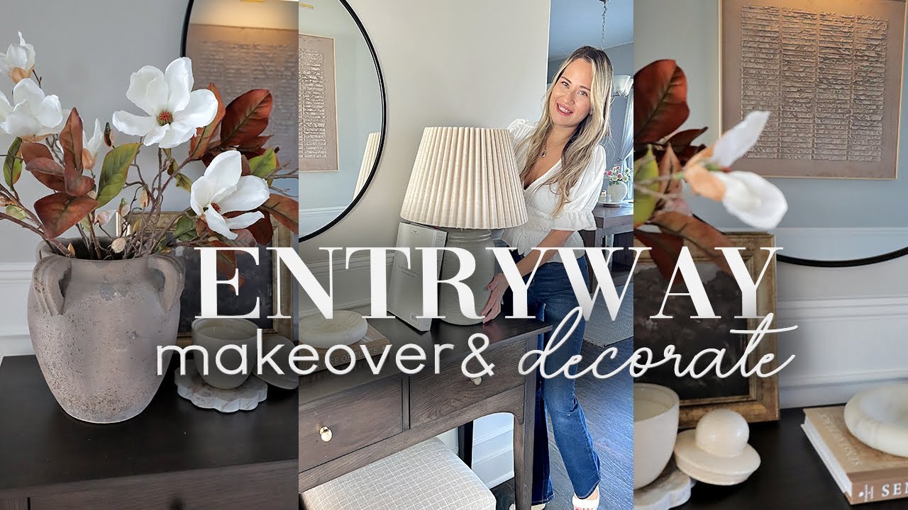 ENTRYWAY MAKEOVER & PRE - FALL DECORATE WITH ME 2024 || DIY accent WALL || ENTRYWAY STYLING IDEAS