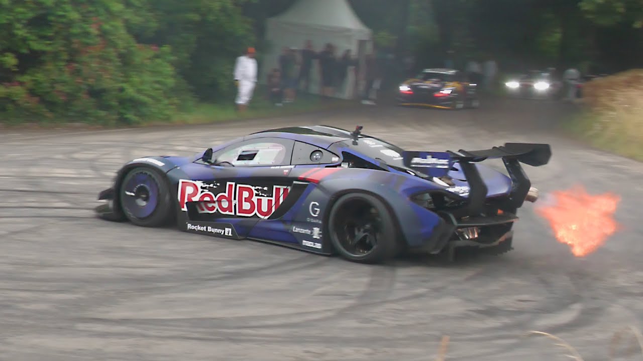 Mad Mike's MadMac McLaren P1 GTR/650S GT3 3-Rotor INSANE SOUND! Flames, Drifts, Revs @ Goodwood FOS
