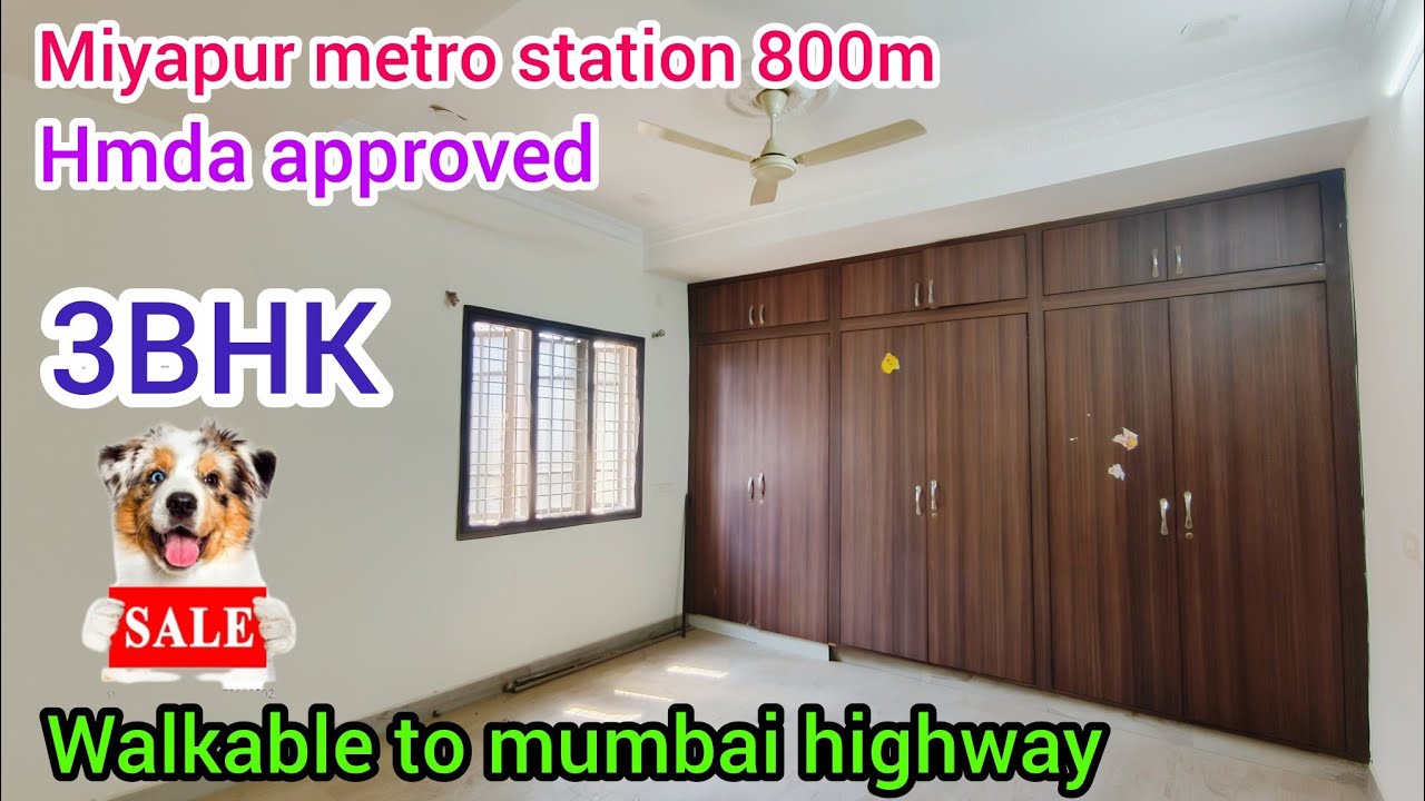 Miyapur metro station 800m | Hmda approved | 3BHK | walkable to mumbai highway | Sale 