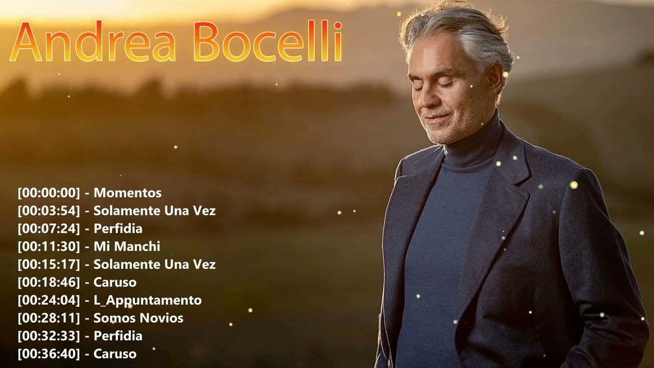 Andrea Bocelli - Notte Illuminata - Top 20 Louvores - Con te partir&ograve; e Somos Novios - Splendido