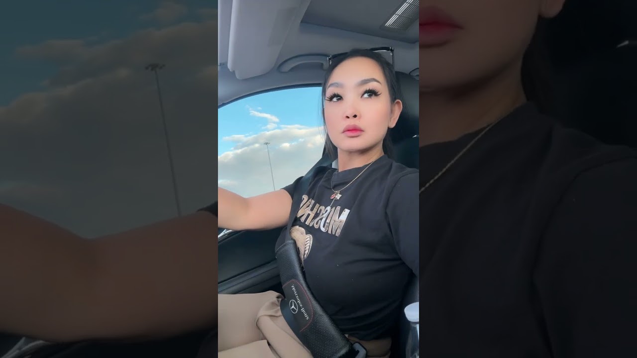 Asian woman driver, What? I drive with my sky high heels on.  #shortvideo #car #viralvideo #driving