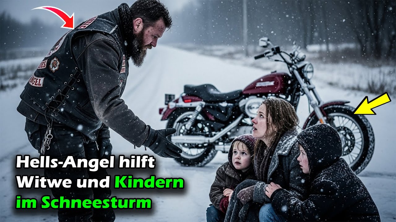Komm mit mir“, sagte der Hells-Angel-Biker, als er Witwe und Kinder allein im Schneesturm sah