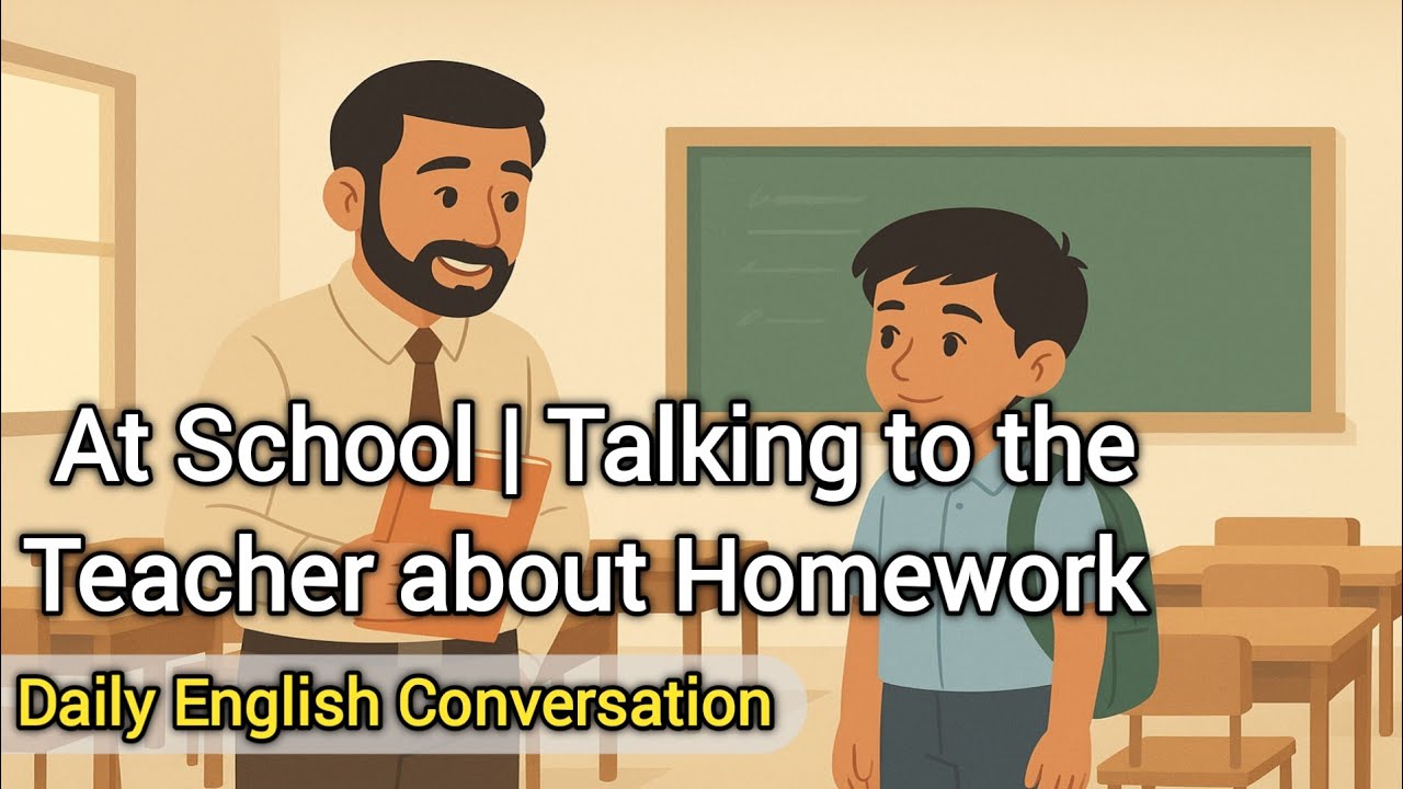 Daily English Conversation – At School | Homework Discussion | English in Sindhi