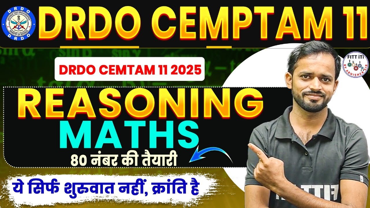 DRDO Technician Math & Reasoning Class | Complete Preparation for Tech-A Exam 2025
