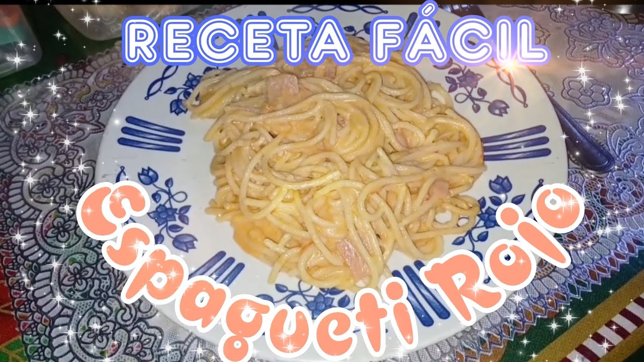 RECETA FACIL ESPAGUETI ROJO 🍝🍅😋👌🏻 Económico