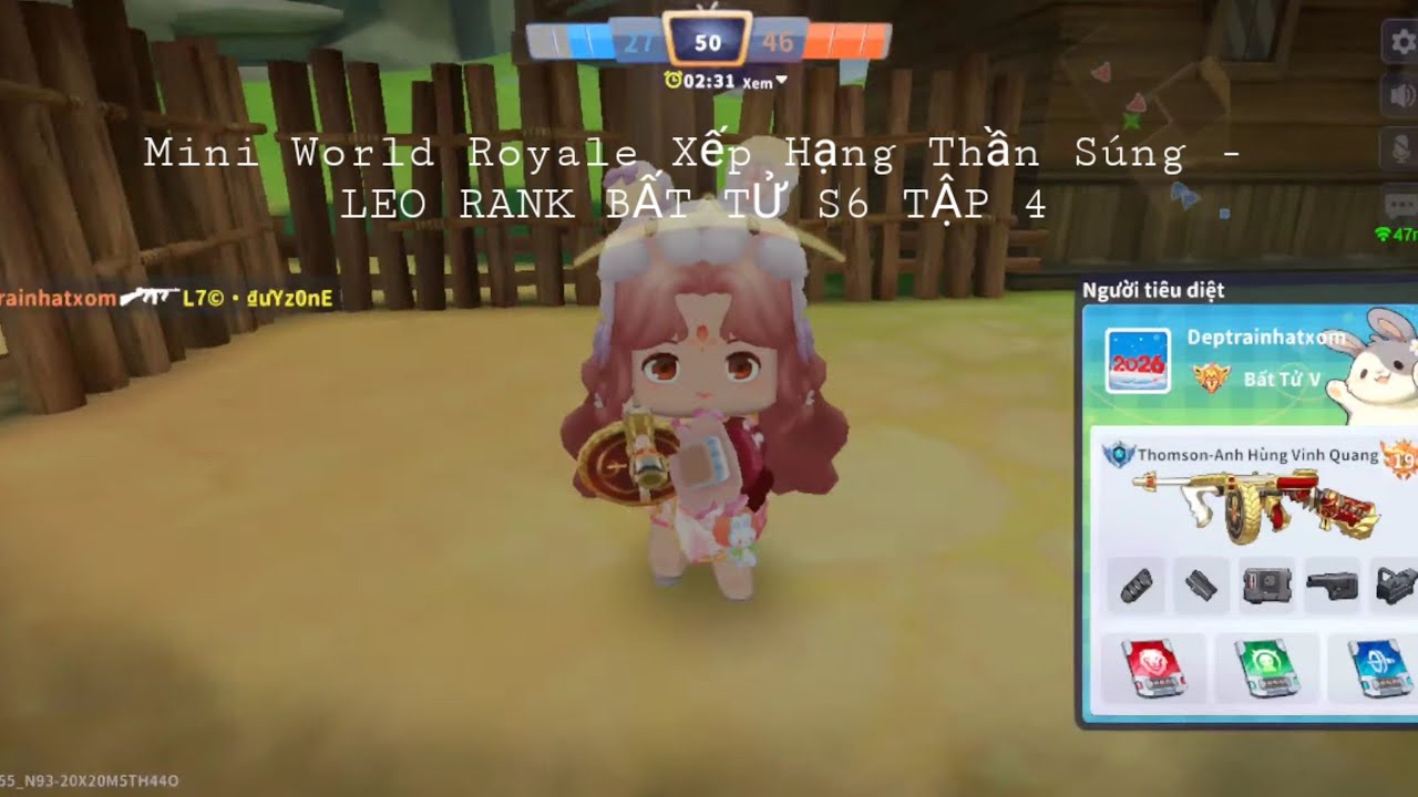 Mini World Royale Xếp Hạng Thần Súng - LEO RANK BẤT TỬ S6 TẬP 4