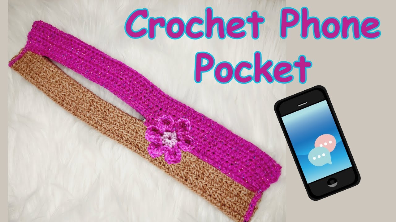 😻 Crochet an iPhone Pocket – Designer Inspired + Floral Applique (Free Pattern Guide)
