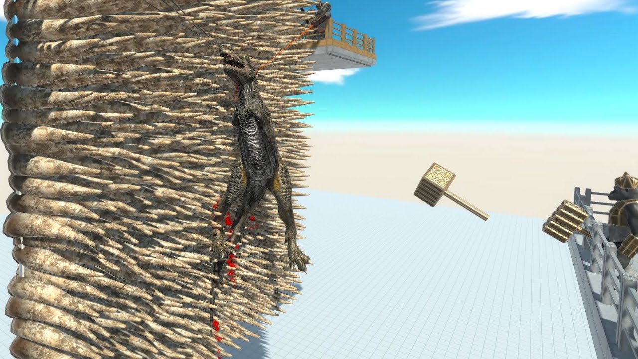 Press against the needle wall  － Animal Revolt Battle Simulator