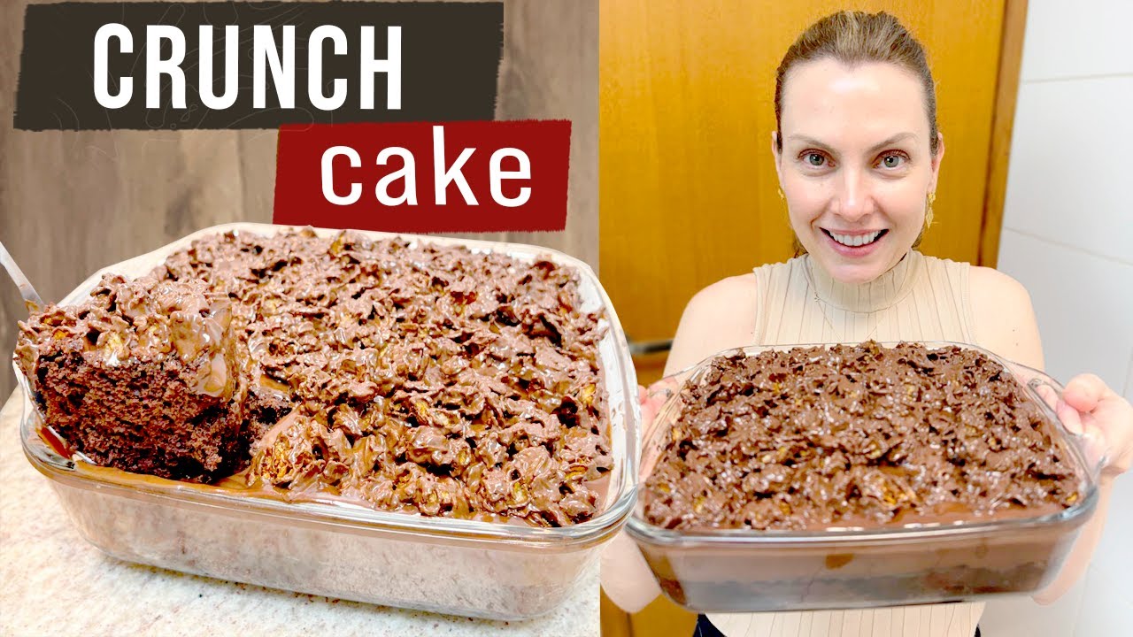 CRUNCH CAKE - BOLO DE CHOCOLATE CROCANTE - RECEITA VIRAL - A UNIÃO DA CROCRÂNCIA COM A CREMOSIDADE!